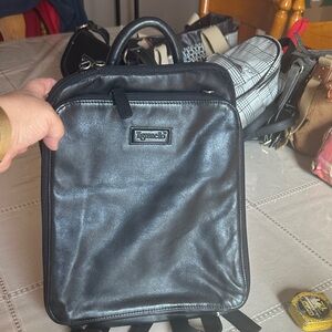 Tignanello Black Leather Backpack